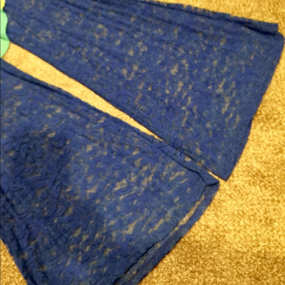 Beautiful sheer top and blue lace palazzo pant NEW - Picture 9 of 14